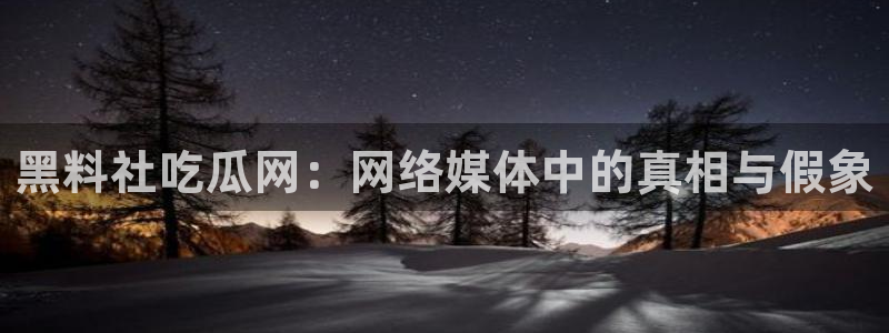 网站吃瓜：黑料社吃瓜网：网络媒体中的真相与假象
